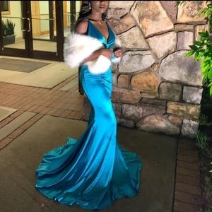 Teal Prom dress